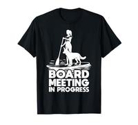 Stand Up Paddling Board Meeting in Progress SUP Dog Paddling T-Shirt
