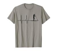 Stand Up Paddling Heartbeat Paddle Board Gift Idea Men T-Shirt