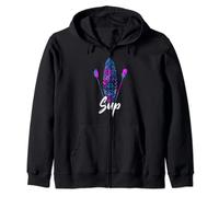 Stand Up Paddling Water Sports SUP Surfer Abstract SUP Zip Hoodie
