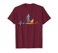 Stand Up Paddling with Dog Surfboard SUP Stand Up Paddle T-Shirt, Men, Burgundy, Large