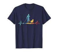 Stand Up Paddling with Dog Surfboard SUP Stand Up Paddle T-Shirt, Men, Navy Blue, XX-Large