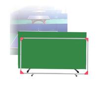 Stand-up Table Tennis Catch,Foldable Ping Pong Court Fence Surround Baffles,Galvanized Easier Ball Pickup,for Club School(Green,140x75cm-1pieces)