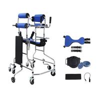 Stand Up Walker for Seniors, Lightweight Rollator with Seat, Anti-Tilt and Rollover Features, Universal Wheel Brakes, Suitable for Disabled Individuals and Stroke Patients