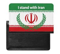 Stand with Iran Passport Holder Cover Wallet with ID Card Slot Slim Travel RFID Blocking Case Protector Essentials for Women Men