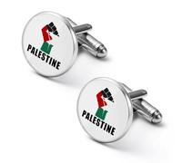 Stand with Palestine Palestinian Flag Men Cufflinks Shirt Cuff Links Business Tuxedo Studs Wedding