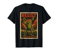 Stand with Portland Resist Frog On Ice Action Comic Style T-Shirt