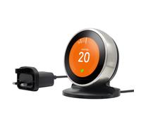 Stand with Power Cable and Adapter for Google Nest Learning Thermostat 3rd Generation (Black)