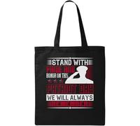 Stand with pride and honor on this Patriot Day. We will always remember Natural Ecological Cotton Tote Bag Black