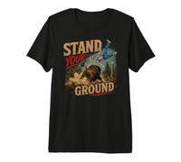 Stand Your Ground Funny Bison Premium T-Shirt