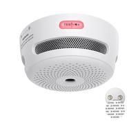 Standalone Mini Smoke Alarm for Home, 10-Year Battery Fire Alarm with Magnetic Mount, LED Indicator & Silence Button, Conforms to EN 14604 Standard,