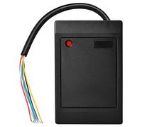 Standalone Wiegand ID Card Reader, Door Access Control Card Reader, Outdoor RFID Reader with Buzzer and LED for Wiegand 26/34 Systems, DC 12V Powered