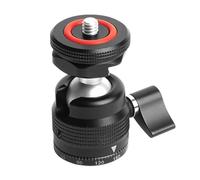 Standard 1/4 Screw Thread Mount Ballhead PTZ Camera Tripod Mount Bracket Aluminum Alloy 90 Degrees Single Opening Lightweight Designing