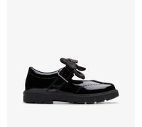 Girls Clarks Leather Buckle School Shoes With A Detatchable Bow 'Lorcam Jane K'