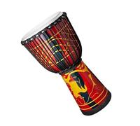 Standard 10-Inch Sheepskin Drum Skin Mahogany African Drum Beginner Professional Percussion African Drum for Beginners (Color : C)