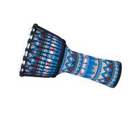 Standard 12-inch Adult Tambourine Cloth Art Old Goatskin African Drum Percussion Instrument African Drum Instruments (Color : E)