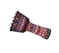Standard 12-inch Adult Tambourine Cloth Art Old Goatskin African Drum Percussion Instrument African Drum Instruments (Color : D)