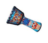 Standard 12-inch Adult Tambourine Cloth Art Old Goatskin African Drum Percussion Instrument African Drum Instruments (Color : A)
