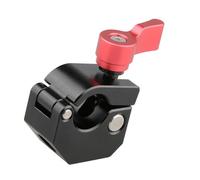 Standard 15mm Single Rod Clamp Adapter With 1/4inch-20 3/8inch-16 For Monitors/Microphone/Flashing/Video Light Mounting