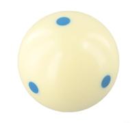 Standard 2-1/4 Inch Blue Spot Pool Cue Ball 6 Oz Resin Construction for Billiard Training with High Roundness and 6 Dot Visual Guide(Blue)