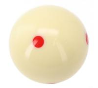 Standard 2-1/4 Inch Blue Spot Pool Cue Ball 6 Oz Resin Construction for Billiard Training with High Roundness and 6 Dot Visual Guide(Red)