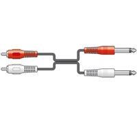 Standard 2x6.3mm Plugs to 2xRCA Plugs 1.2m