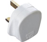 Standard 3 Pin UK Plug 13A, White