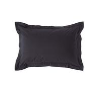 HOMESCAPES Black Pure Egyptian Cotton Oxford Pillowcase Standard Size 200 TC 400 Thread Count Percale Equivalent Pillow Case