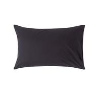 (Standard - 48 x 74 cm, Black) Egyptian Cotton Pillow Case 200 TC Equivalent 400 Thread Count