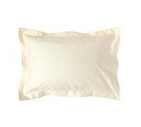 (Standard - 48 x 74 cm, Cream) Egyptian Cotton Oxford Pillowcase 1000 Thread Count