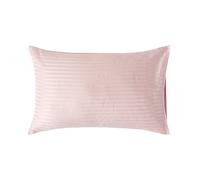 (Standard - 48 x 74 cm, Dusky Pink Violet) Egyptian Cotton Satin Stripe Pillowcase 330 Thread Count