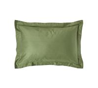 (Standard - 48 x 74 cm, Moss Green) Organic Cotton Oxford Pillowcase 400TC Equivalent 600 Thread Count