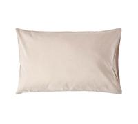 HOMESCAPES Luxury Soft Linen Pillowcase Plain Natural Textured Natural French Flax Fibre Linen & Pure 100% Cotton Blend Cream Standard Pillowcase