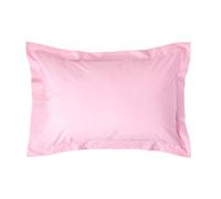 (Standard - 48 x 74 cm, Pink) Egyptian Cotton Oxford Pillowcase 200 TC Equivalent 400 Thread Count