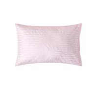 (Standard - 48 x 74 cm, Pink) Egyptian Cotton Satin Stripe Pillowcase 330 Thread Count