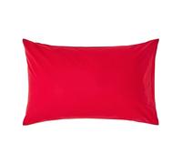 (Standard - 48 x 74 cm, Red) Egyptian Cotton Pillow Case 200 TC Equivalent 400 Thread Count