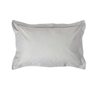(Standard - 48 x 74 cm, Silver Grey) Egyptian Cotton Oxford Pillowcase 200 TC Equivalent 400 Thread Count