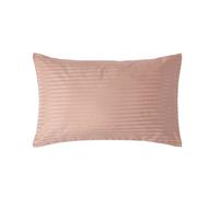 (Standard - 48 x 74 cm, Taupe Beige) Egyptian Cotton Satin Stripe Pillowcase 330 Thread Count