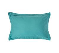 (Standard - 48 x 74 cm, Teal) Egyptian Cotton Oxford Pillowcase 200 TC Equivalent 400 Thread Count