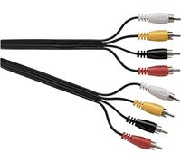 Standard 4x Phono Plugs to 4x Phono Plugs Screened Lead 1.2m