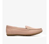 Clarks Women's Elliotte Step Pink Leather Loafers, Slip Ons, Moccasins | Size: 5.5/Standard Fit
