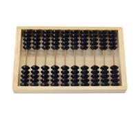 Standard Abacus, Educational Learning 10 Digital Beads Japanese Chinese School Calculator Math Counting Tool Wooden Frame(Black)
