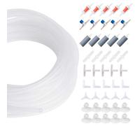 Standard Accessory Set for Aquarium Air Pumps, 4 m Air Hose, 5 Air Stones, 5 Check Valves, 5 Control Valves, 10 Suction Cups, 20 Connectors, Complete Set for Aquarium and Fish Tank