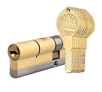 Standard Anti-Theft Door Lock Core Gate Living Room Cylinder Stainless Steel Brass 10 Keys(90mm32.5add57.5)