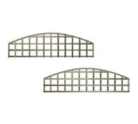Standard Arch Top, 6ft x 1ft Wooden Fence Panel Trellis Topper, Privacy Extender for Garden Fencing | Decorative Arched Boundary Wall Lattice Extension (Wide: 182.8cm x High: 51.5cm)