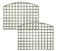 Standard Arch Top, 6ft x 4ft Wooden Trellis Panel, Garden Fence | Decorative Fencing for Screening Divider, Pergola, & Boundary Wall Lattice (Wide: 182.8cm x High: 141.5cm)