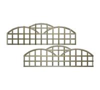 Standard Arched Triple Dome Top, 6ft x 1ft Wooden Fence Panel Trellis Topper, Privacy Extender for Garden Fencing | Decorative Boundary Wall Lattice Extension (Wide: 182.8cm x High: 56cm)