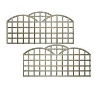Standard Arched Triple Dome Top, 6ft x 2ft Wooden Fence Panel Trellis Topper, Privacy Extender for Garden Fencing | Decorative Boundary Wall Lattice Extension (Wide: 182.8cm x High: 86cm)
