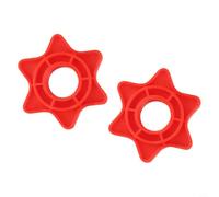 Standard Barbell Clips 25.4mm - Heavy Duty Screw Locks for 1 Inch Bars - Robust Collars to Prevent Slip During Workouts(Red)