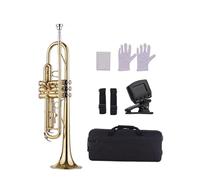 Standard Bb Brass Trumpet Wind Instrument With Mouthpiece Carry Bag Accessories Tuner Musical Instruments