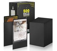 Standard Black MTG Card Sleeves, 500 Pack, Card Protector Sleeves, Matte Back, Perfect Mixing, Protect All Your Trading Cards, TCG Cards and Sports Cards by Fabmaker, Tear Resistant, 66 x 91